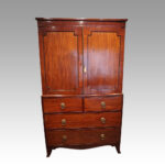 Regency mahogany linen press