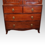 Regency mahogany linen press - Image 6