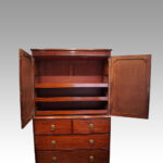 Regency mahogany linen press - Image 3