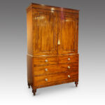 Regency mahogany press wardrobe