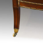 Regency mahogany and leather library chair Now Sold - Image 4