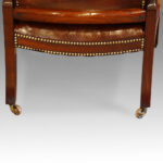 Regency mahogany and leather library chair Now Sold - Image 6
