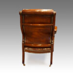 Regency mahogany and leather library chair Now Sold - Image 7