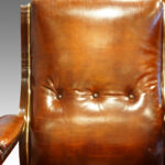 Regency mahogany and leather library chair Now Sold - Image 8