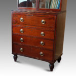 Regency mahogany secretaire bookcase - Image 13