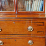 Regency mahogany secretaire bookcase - Image 5