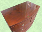 Regency Mahogany Bow-Fronted Chest of Drawers - Image 4