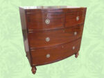 Regency Mahogany Bow-Fronted Chest of Drawers - Image 5