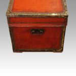 Regency red leather camphorwood trunk - Image 7