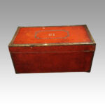 Regency red leather camphorwood trunk - Image 5