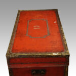 Regency red leather camphorwood trunk - Image 3