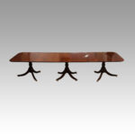 Regency style mahogany 3 pillar dining table - Image 4