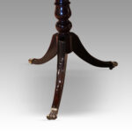 Regency style small triple pillar dining table - Image 4