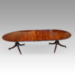 Regency style mahogany twin pedestal table