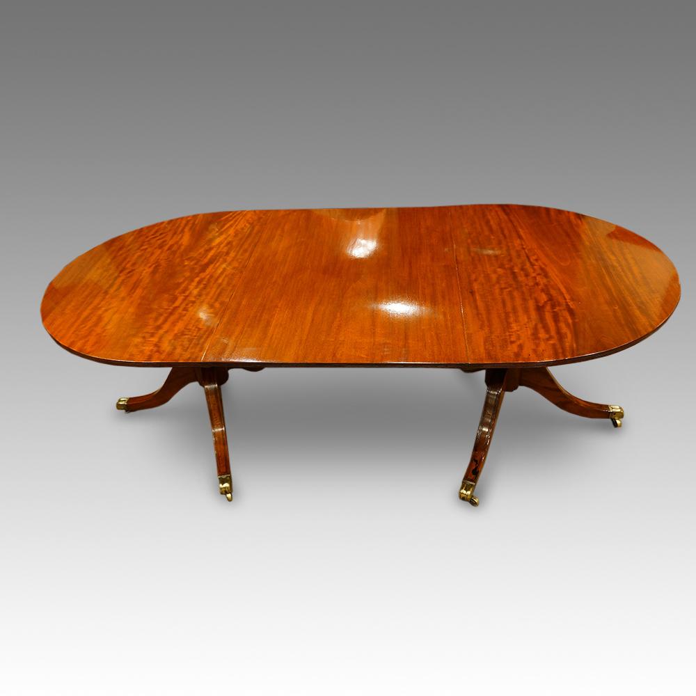 Regency-style-mahogany-twin-pillar-dining-table-2.jpg Regency style mahogany twin pillar dining table - Image 1