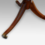 Regency style mahogany twin pillar dining table - Image 5