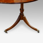 Regency style mahogany twin pillar dining table - Image 4