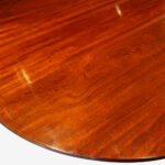 Regency style mahogany twin pillar dining table - Image 3
