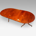 Regency style mahogany twin pillar dining table - Image 2
