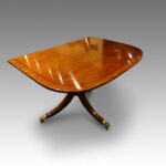 Regency style mahogany dining table,twin pillar - Image 8