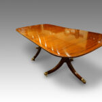 Regency style mahogany dining table,twin pillar - Image 2