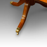 Regency style mahogany twin pillar dining table - Image 3