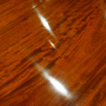Regency style mahogany twin pillar dining table - Image 6