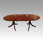 Regency style mahogany twin pillar table - Image 2