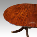 Regency style mahogany twin pillar table - Image 3