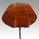 Regency style mahogany twin pillar table - Image 5