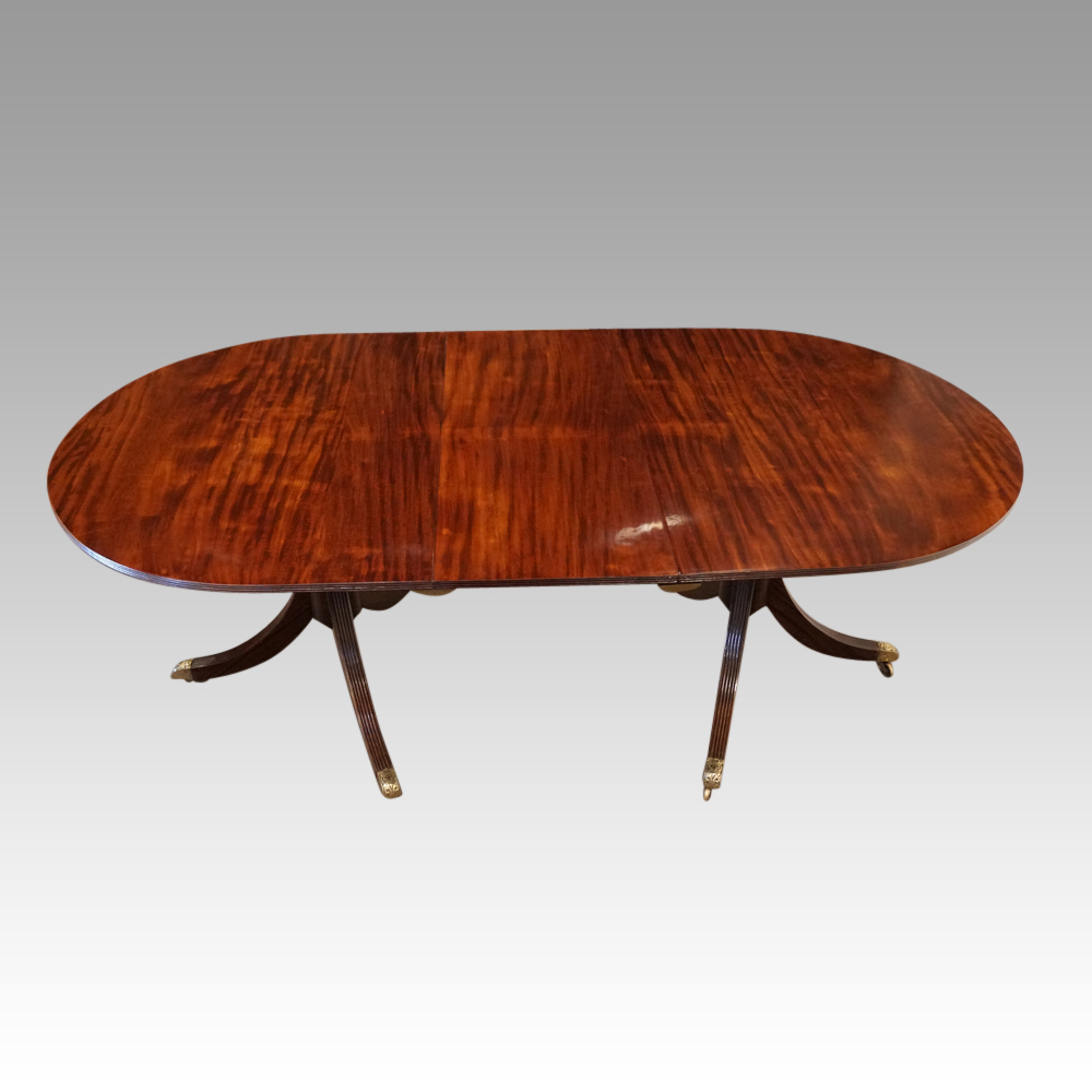 Regency-style-mahogany-twin-pillar-table-top.jpg Regency style mahogany twin pillar table - Image 1
