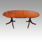 Regency style twin pillar dining table - Image 3