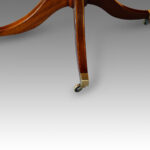 Regency style twin pillar mahogany dining table with line inlay - Image 9