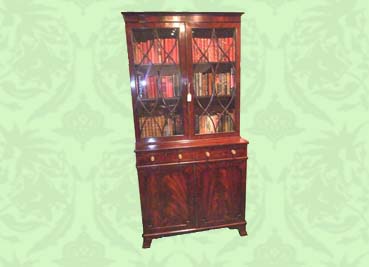 Regency_mahogany_cabinet_bookcase.jpg Regency Mahogany Cabinet Bookcase - Image 1
