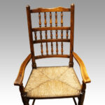 Set of 10 Lancashire spindle back chairs - Image 3