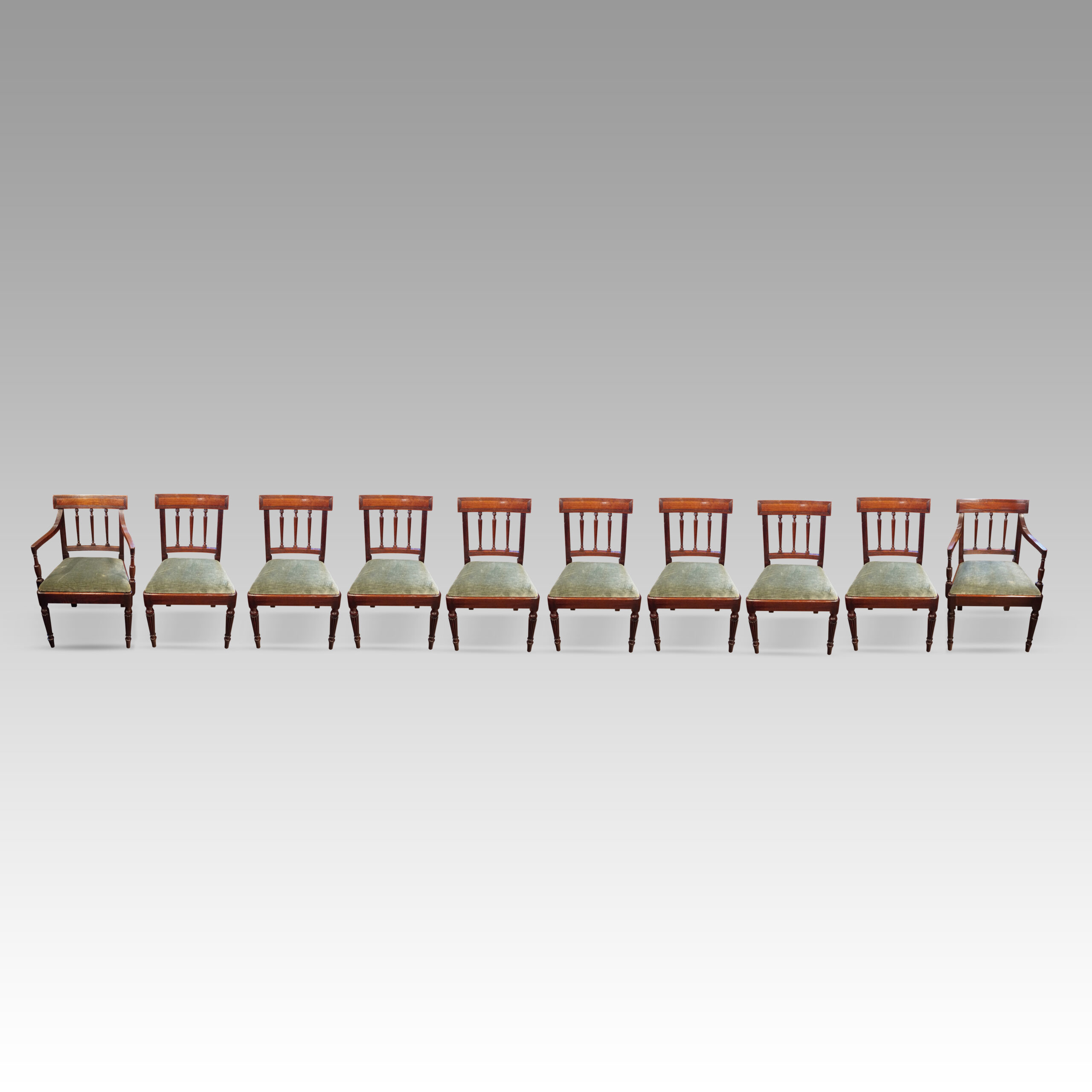 Set-of-10-Regency-dining-chairs.jpg Set of 10 Regency dining chairs - Image 1