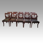 Set of 10 Regency mahogany dining chairs - Image 11