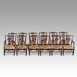 Set of 12 Georgian mahogany dining chairs