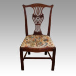 Set of 12 Georgian mahogany dining chairs - Image 3