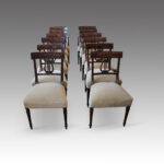 Set of 12 Regency mahogany dining chairs