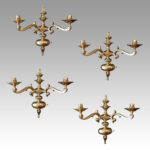 Set of 4 Edwardian wall lights