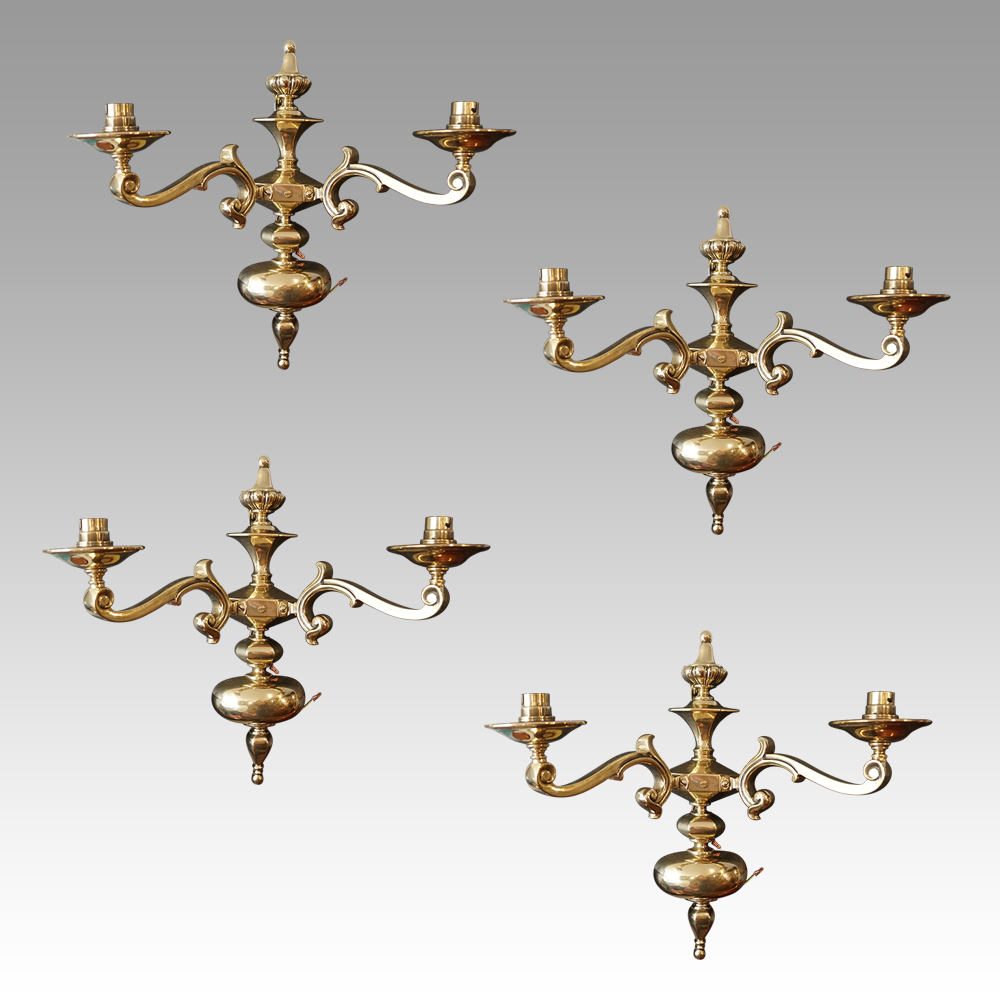 Set-of-4-Edwardian-wall-lights.jpg Set of 4 Edwardian wall lights - Image 1
