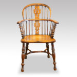 Set of 4 Antique Yew wood Windsor armchairs - Image 3