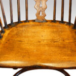 Set of 4 Antique Yew wood Windsor armchairs - Image 5