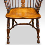 Set of 4 Antique Yew wood Windsor armchairs - Image 6