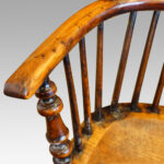 Set of 4 Antique Yew wood Windsor armchairs - Image 8