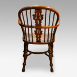 Set of 4 Antique Yew wood Windsor armchairs - Image 10