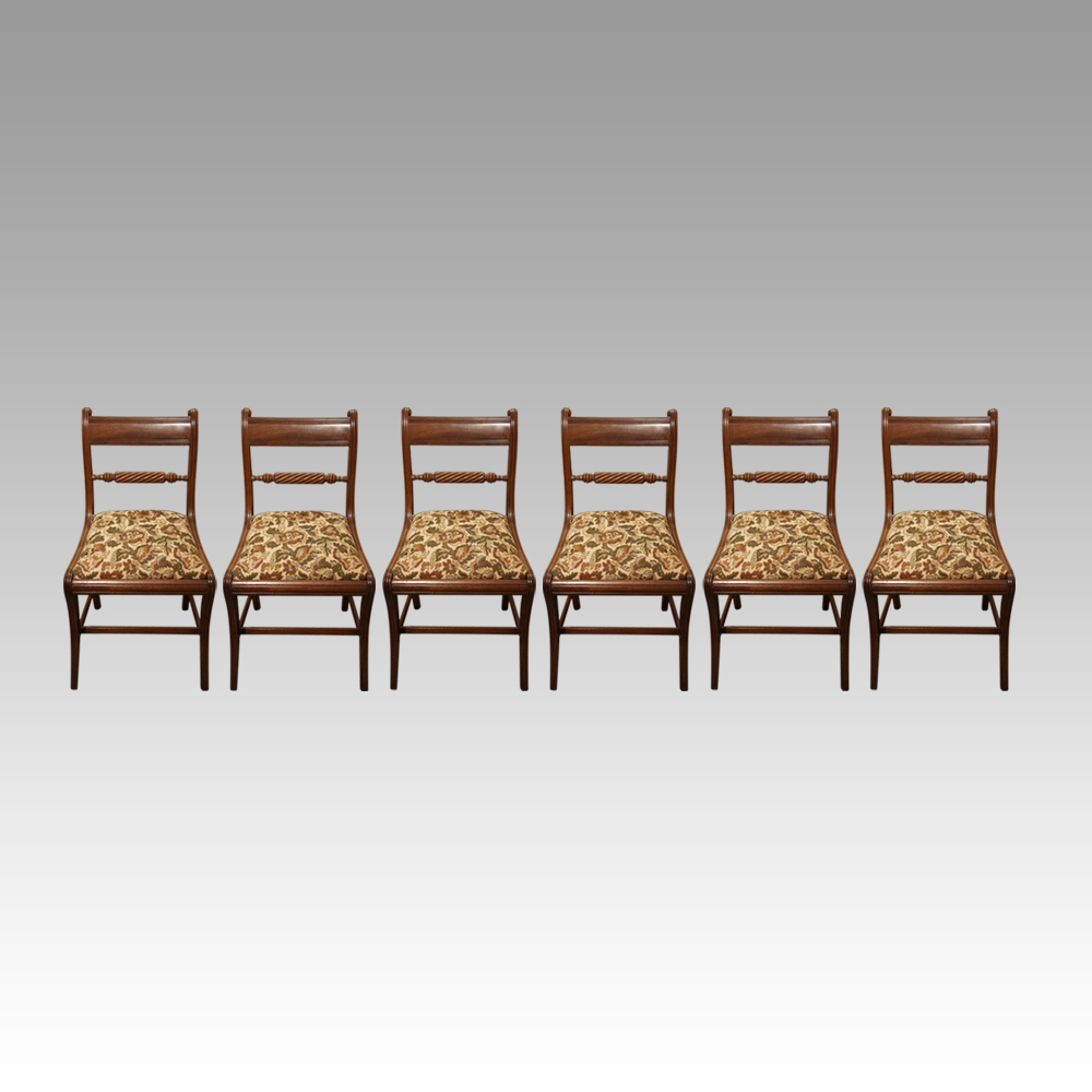 Set-of-6-Regency-mahogany-dining-chairs-1.jpg Set of 6 Regency mahogany dining chairs - Image 1