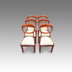 Set of 6 Victorian mahogany balloon back dining chairs