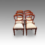 Set of 6 Victorian mahogany balloon back dining chairs - Image 10